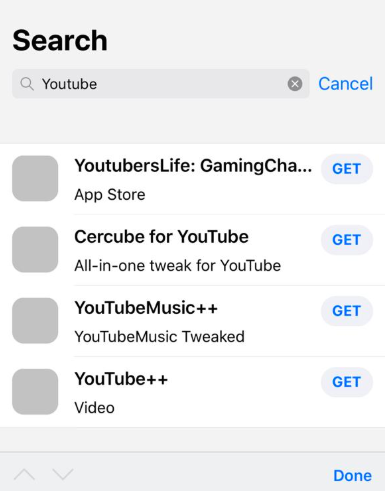 YouTube++ Download on iOS with AppValley