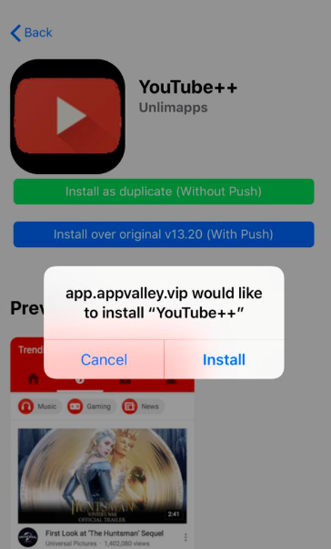 YouTube++ Install on iPhone No Jailbreak