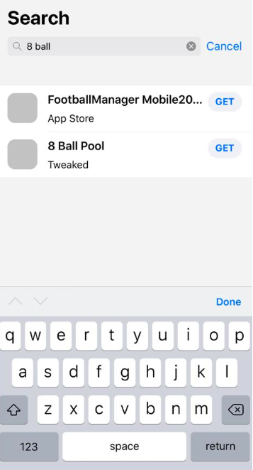 Search 8 Ball Pool Hack on iOS - AppValley