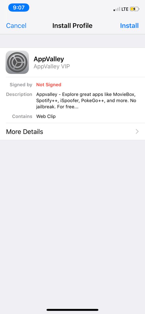 Install AppValley on iPhone/iPad