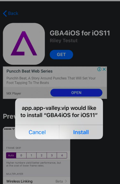 AppValley GBA4iOS on iOS iPhone and iPad