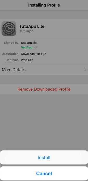 Install TuTuApp VIP Lite App on iOS