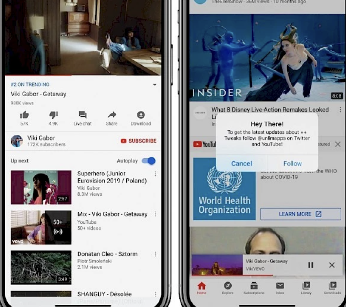 YouTube++ App Free Download on iOS